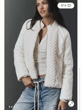 By Anthropologie Sweater Puffer Jacket